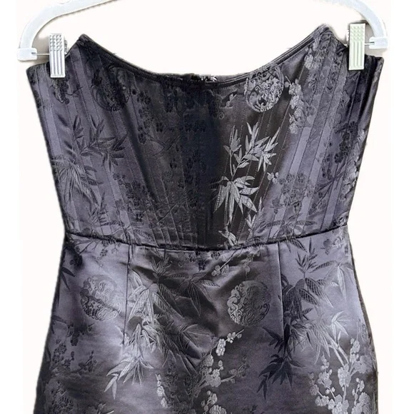 SAU LEE Janet Jacquard Mini Dress Strapless Chinese Corset Bustier Party Dress - Picture 11 of 16